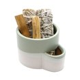 thumbnail image 2 of Soul Sticks White and Sage Green Ceramic Smudge Stick Holder with Match Slot, 2 of 3