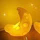 thumbnail image 5 of Cartoon Moon Night Light Warm LED One Button Switch Cute Cheese Night Lamp for Teen Girls Boys, 5 of 10