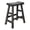Black, variant on Sunny Designs Marina 24" Mahogany Wood Saddle Seat Stool in Black (Set of 2)