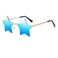 thumbnail image 1 of Gafas de sol sin marco con forma de estrella de cinco puntas, gafas de sol marinas coloridas personalizadas, 1 of 5