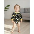 thumbnail image 6 of BemeyourBBs Newborn Baby New Year Outfit Baby Boy Girl Bubble Romper Sweatshirt Letter Balloon Print Long Sleeve Bodysuit Winter Spring Clothes, 6 of 9