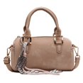 thumbnail image 1 of Bolso de mano cilíndrico simple retro para mujer, nuevo bolso de hombro versátil de moda 2025, bolso bandolera tipo Boston para uso diario., 1 of 4