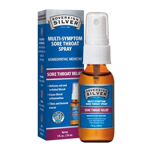 Sovereign Silver Multi-Symptom Sore Throat Spray, 1 fl oz (30 ml)