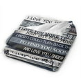 thumbnail image 2 of To My Husband Blanket Gifts For Kids Adults - Lightweight Throw Blanket For Bedroom Living Room Decor Soft Fuzzy Fleece Cozy Plush Bed Couch 80"X60", 2 of 7