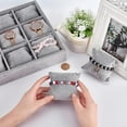 thumbnail image 5 of PH Jewelry Organizer Tray 12 Grid Watch Bracelet Pillows Velvet Bracelet Display Showcase Stackable Bangle Watch Display Holder Adjustable Pillow for Bangle Watch Storage 13.7x9.4x1.9inch Gray, 5 of 6
