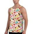 thumbnail image 2 of Gukieu Color Donut Print Men's Quick Dry Fitness Vest, Round Neck Sleeveless Fitness Bodybuilding Top-XX-Large, 2 of 7