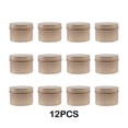 thumbnail image 2 of Advancent 12 pack/lote contenedores de almacenamiento redondos, tarros de almacenamiento de conservas vacíos fáciles de limpiar y a prueba de Almacenamiento y organización del hogar Oro rosa, 2 of 6