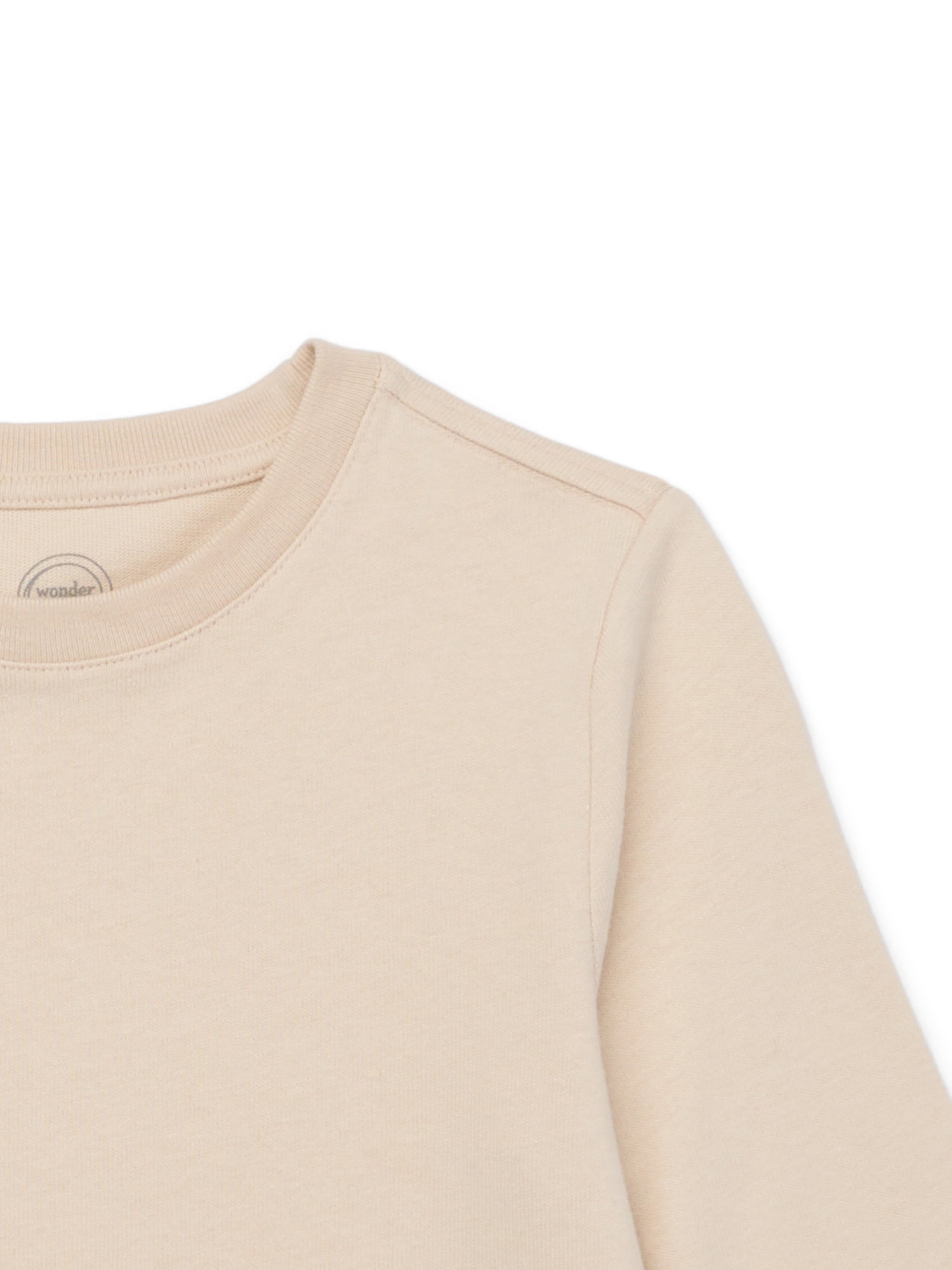 Wonder Nation Boys Long Sleeve Heavyweight Boxy T-Shirt, 3-Pack, Sizes 4-18 & Husky