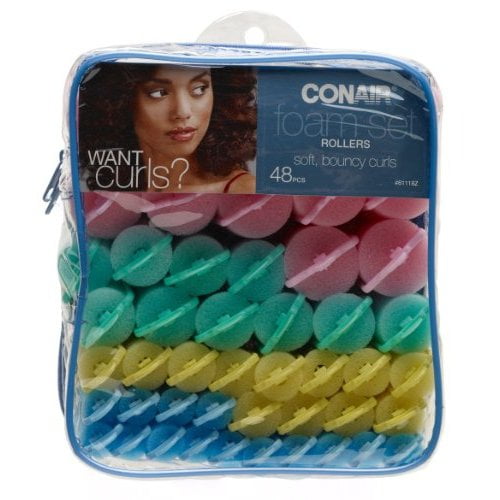 Conair Styling Foam Rollers Assorted Sizes 48 Count Walmart