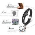 thumbnail image 4 of Multi-Layer Heart Cremation Bracelet for Pets Ashes Heart Cremation Bracelet with Magnetic Clasp Beads Cowhide for Men Women, 4 of 6