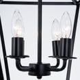 thumbnail image 5 of AFANQI Metal Square Farmhouse Pendant Light, 4-Light Geometric Ceiling Lighting, Industrial Retro Style Lantern Pendant for Foyer Kitchen Island, Adjustable Height (Black), 5 of 10