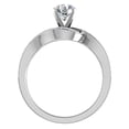 thumbnail image 4 of Intertwined Diamond Engagement Ring Solitaire Loop 14k White Gold 1.00 CT (G,SI), 4 of 6