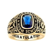 Bhavani Gems CLASS RING Women's 14K Gold Plated Celebrium Large Classic Class Ring , Personalized, High School or College