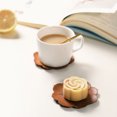 thumbnail image 3 of Red Sandalwood Cup Mat Wooden Coffee Pad Beautiful View Thermal Cup Torch Cup Mat, 3 of 9