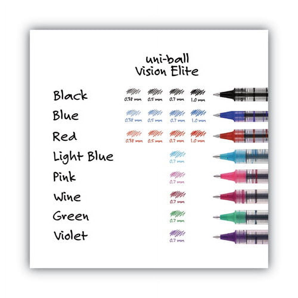 Vision Roller Ball Pen, Stick, Fine 0.7 Mm, Black Ink, Black/gray Barrel, Dozen | Bundle of 10 Dozen