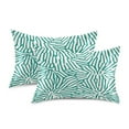 thumbnail image 2 of Striped Flower Pattern Queen Size Pillowcase Silky Smooth Finish Anti Wrinkle Design Easy Envelope Closure 20x30in, 2 of 9