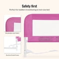 thumbnail image 4 of Lightweight Mesh Security Adjustable Bed Rail with Breathable Mesh Fabric in Light Pink - 33'L X 14" W X 23" H, 4 of 7