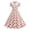 Khaki, variant on Polka Dot Swing Dress for Women 1950s Vintage Hepburn Style Party Midi Dress Short Sleeve A-Line Cocktail Dress With Button