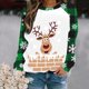 thumbnail image 2 of Sudadera de Cuello Redondo de Navidad Para Mujer Moda Casual Manga Larga Estampado Tops Blusa Odeerbi ODB196825, 2 of 5
