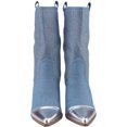 thumbnail image 6 of Women's Rhinestone Western Cowboy Boots Pointed Toe Chunky Block Heel Mid Calf Fashion Ankle Boot Booties, 6 of 6