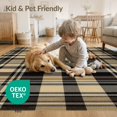 thumbnail image 4 of ODIKA 4'x6' Washable Area Rug Striped Foyer Vintage Tartan Frame Checkered Bold Gingham Plaid Flowing Dynamic for Bedroom, Reading Nook, Pet Friendly & Non-Shedding, 4 of 7