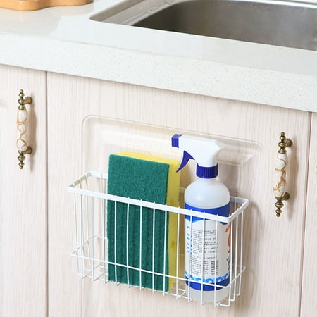 

Fjofpr Clearance Baskets Self-Adhesion Kitchen Bathroom Iron Basket Bin Storage Rack Mesh Organizer WH