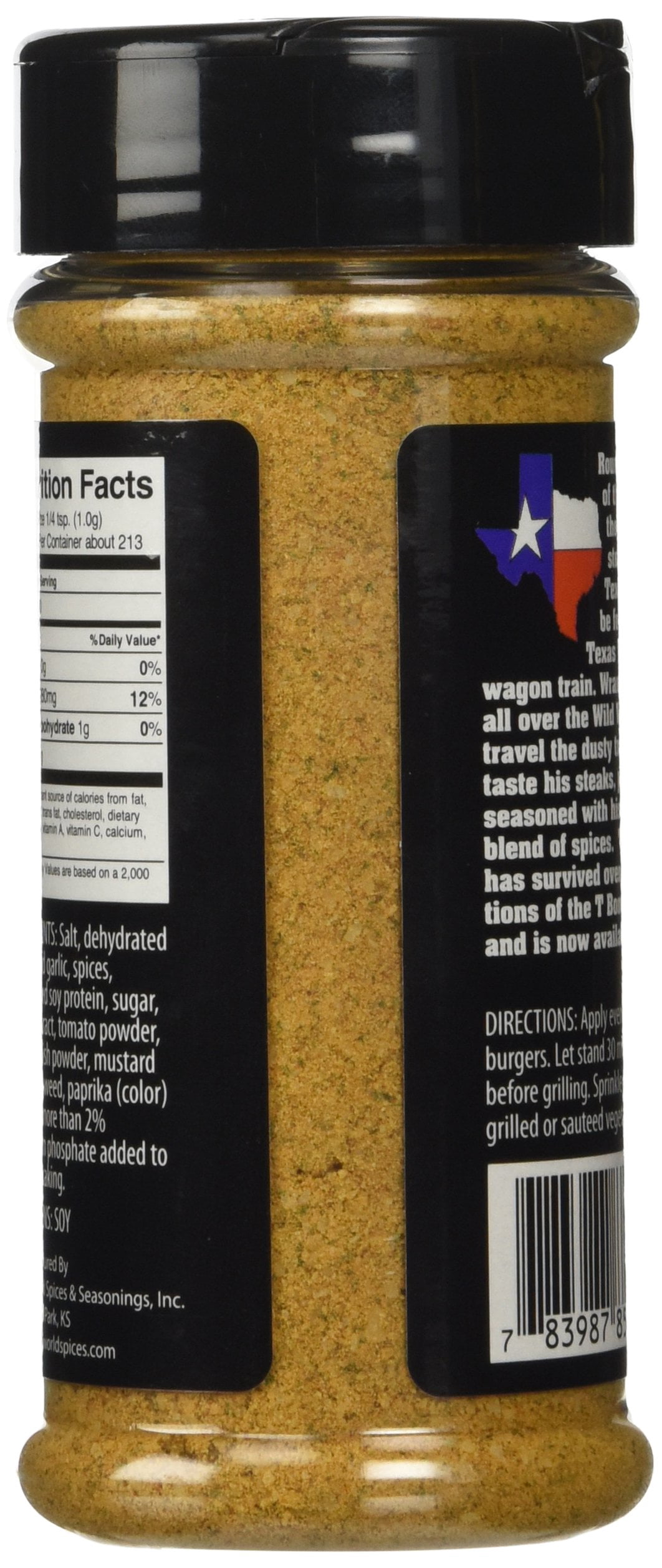 Oakridge BBQ Texas T-Bones Rub and Seasoning for Steaks, Burgers and Fries 7.5 Ounce