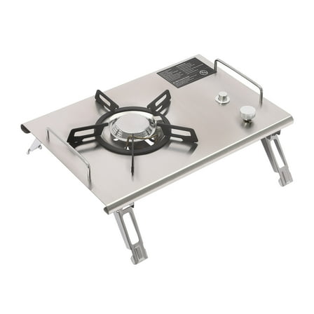 Dwellnix Tabletop Inlay Gas Stove Stainless Steel Single Burner Outdoor Camping Gas Stove