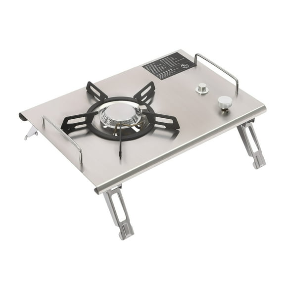 Dwellnix Tabletop Inlay Gas Stove Stainless Steel Single Burner Outdoor Camping Gas Stove