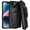 Black, variant on Rome Tech for iPhone 14 Plus Case with Clip Holster - Shockproof, Kickstand, Red