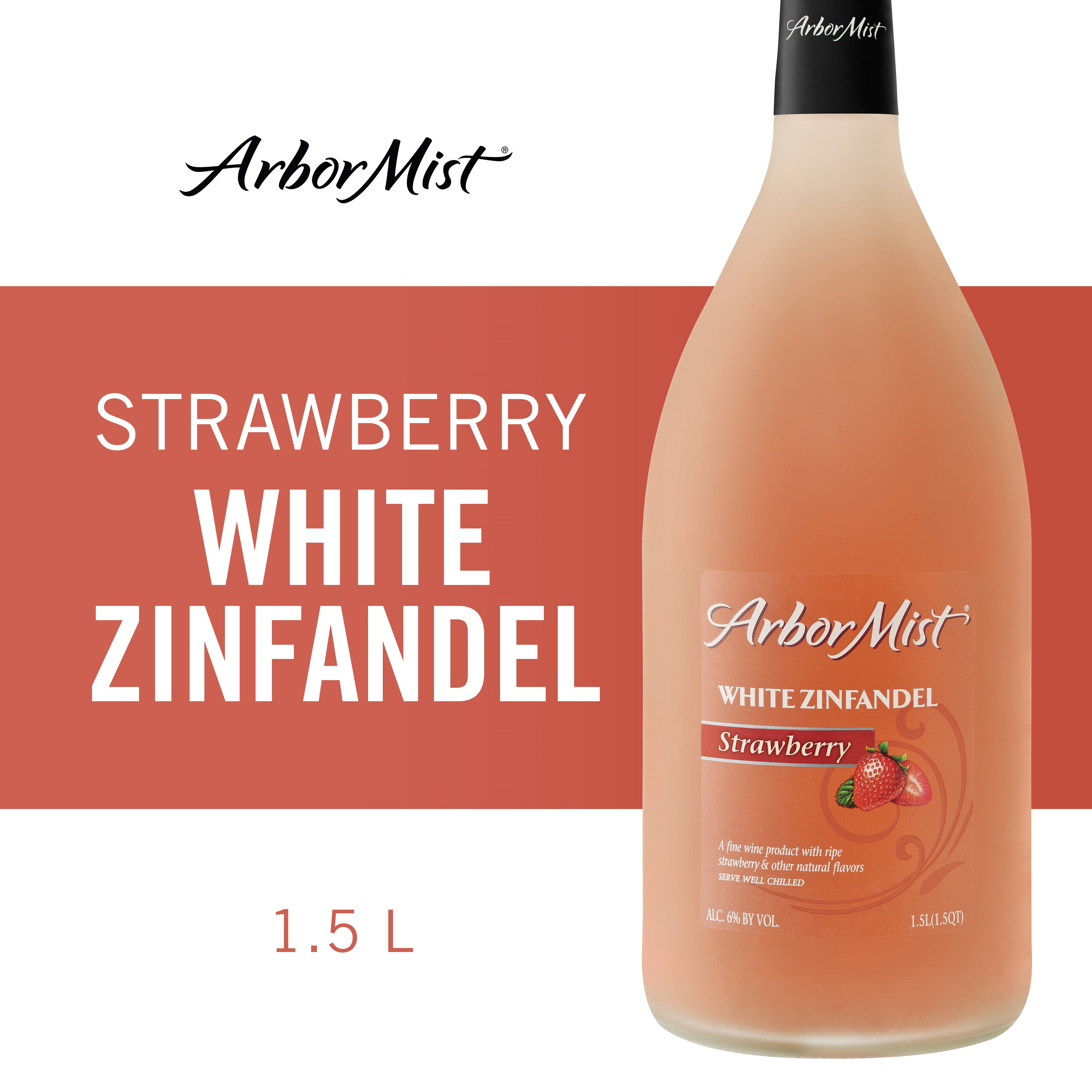 Arbor Mist Strawberry White Zinfandel Fruit Wine 1 5 L Bottle Walmart Com Walmart Com