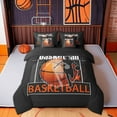 thumbnail image 2 of Erosebridal Basketball Theme Bedding Sets Full Size, Sports Game Comforter Sets with Sheets, Youth Teen Home Decor, Reversible 7pcs, 2 of 4