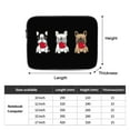 thumbnail image 3 of Cute French Bulldog & Heart 17 inch Portable Laptop Sleeve Compatible with MacBook Air Notebook Computer Case for Men Women College School Students, 3 of 7