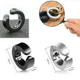 thumbnail image 5 of SmartBy 1Pc Men Titanium Steel Round Non-Pierced Ear Cuff Clip Earring Pendant for Party Club, 5 of 7