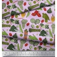 thumbnail image 2 of Soimoi Georgette Viscose Fabric Dot & Mix Vegetable Print Sewing Fabric Yard 42 Inch Wide, 2 of 3