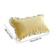 thumbnail image 3 of Funda de almohada de franela para invierno | Funda de almohada con volantes de algodón grueso | Ropa de cama suave y cálida | Tamaño estándar de 48 x 74 cm | Blanco, azul, verde y amarillo, 3 of 6