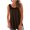 Brown, variant on Women's Tank Tops Fashion Solid Color Crew Neck Shirts Leisure Loose Fit Sleeveless Standard Straps Blouses