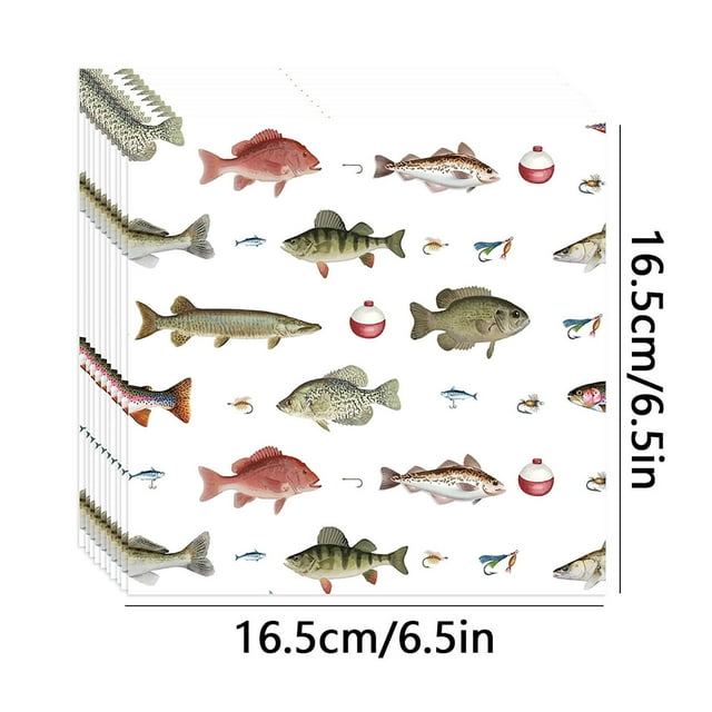 Fishing Theme Party Tableware Outdoor Fishing Tablecloth Paper Paper Towel Paper Cup Celebration
