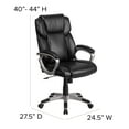 thumbnail image 6 of Flash Furniture Carolyn Mid-Back Black LeatherSoft Executive Swivel Office Chair with Padded Arms, 6 of 12