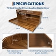 thumbnail image 2 of 2-Tier Washer and Dryer Countertop Organizer Shelf, Waterproof Engineered Wood – 54" x 27.5" Large Capacity, Space-Saving Laundry Room Storage – White / Wood Color / Walnut, 2 of 7