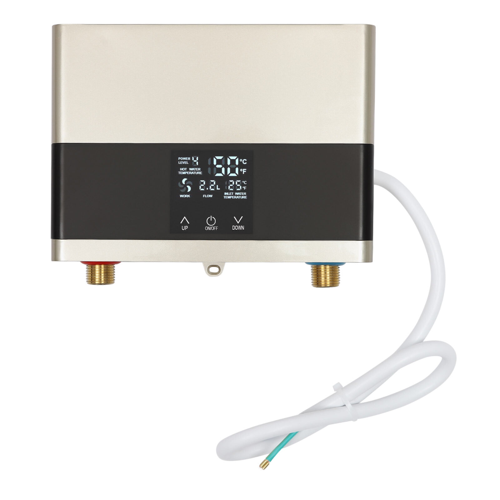 4000W 110V Gold Mini Instant Electric Tankless Water Heater Constant Temperature Water Heater with Remote Control