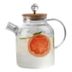 thumbnail image 1 of Jarra de agua fría de vidrio transparente con alto contenido de borosilicato, jarra fría for refrigerador, tetera for jugo y té de hierbas, 1 of 5