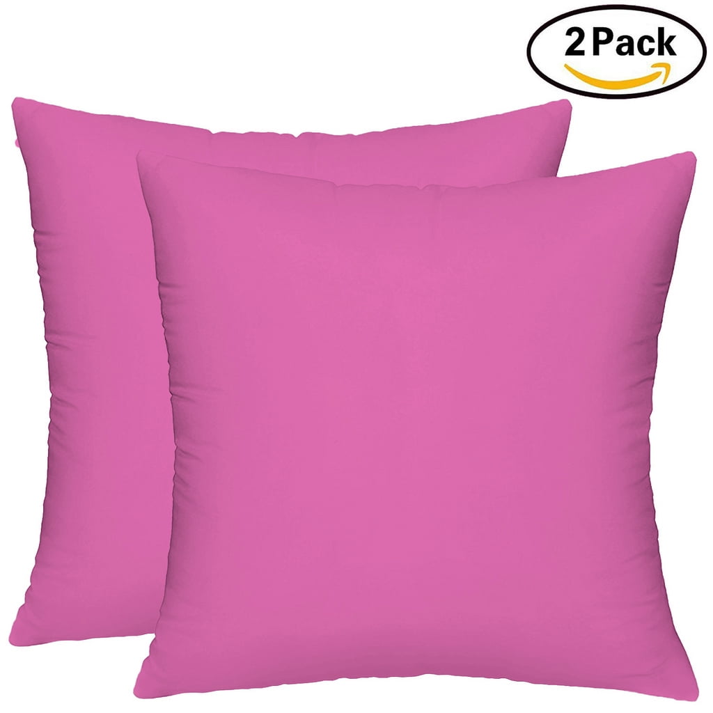 The Great American Store Brushed Microfiber Solid Pink, Euro Square