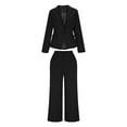 thumbnail image 6 of Purcolt Womens Suits 2 Piece Sets Business Casual Slim Fit Stand Neck Single Button Blazer and Straight Pants Wrinkle Free Office Work Outfits, 6 of 9