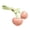 Pink, variant on 3D Cherries Keychain Charm Bag Accessory Fashionable PU Leather Fruit Keyring Ornament for Women Handbag Decoration