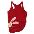 thumbnail image 4 of frariair Easter Shirts for Women Summer O Neck Top Sleeveless TShirts Rabbit Pattern Print Tank Tops Graphic Tees Summer Tank Top, 4 of 5