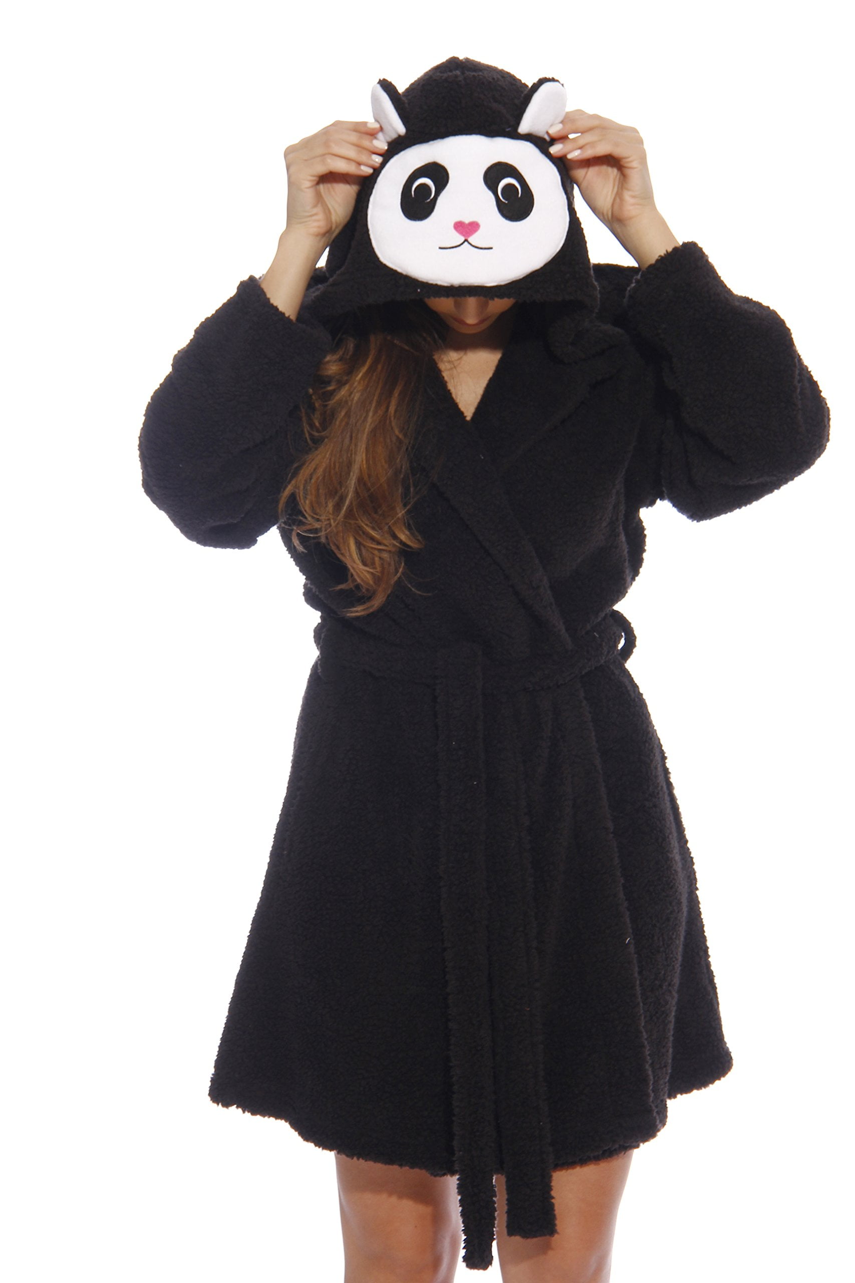 Just Love Critter Robe / Robes for Women (Panda (Sherpa), Small