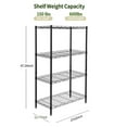 thumbnail image 6 of TAIMASI 4-Shelf Adjustable Heavy Duty Steel Wire Rack Storage Shelving Organizer for Kitchen, Garage, 23.62" L x 13.77" W x 47.24" H, Black, 6 of 8