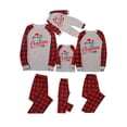 thumbnail image 1 of Qiylii Christmas Parent-child Pajamas Set, Long Sleeve T-shirt Plaid Pants, 1 of 5