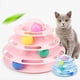 thumbnail image 1 of Juguete para gato, plato giratorio de cuatro capas, pluma, palo para gato, juguete para gato, plato giratorio, juguete interactivo, suministros para mascotas, 1 of 5